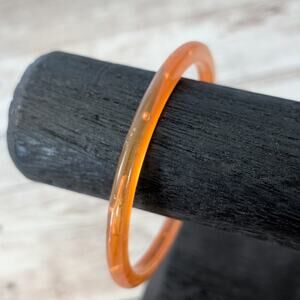 Vintage Bracelet Orange Plastic? Bangle - Fair Condition